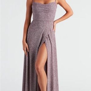 NWT Stephanie formal glitter A-Line dress